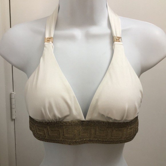 DOLCESSA ANGEL VENUS WHITE/GOLD SWIM TOP AND BOTTOM • Sz S • NWT - Picture 5 of 17